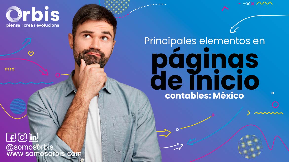 Principales elementos en páginas de inicio contables